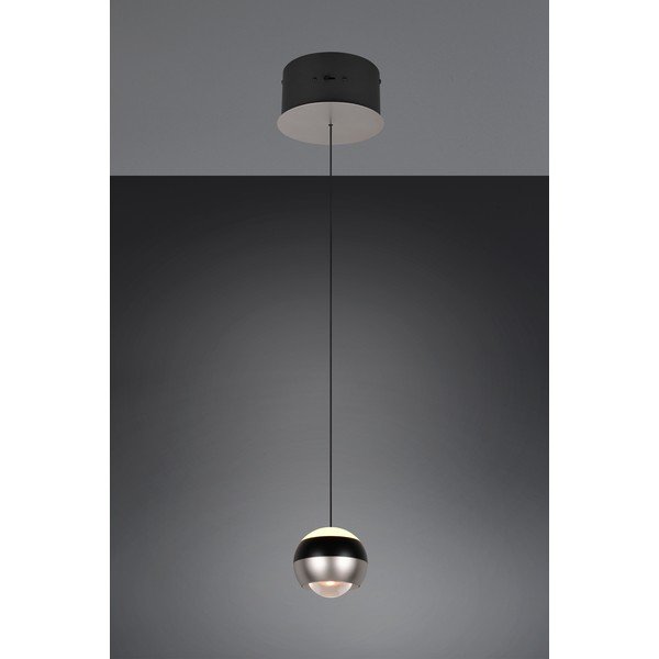 Melna/sudraba krāsas LED piekaramā lampa ø 15,5 cm Orbit – Trio Select-image-4
