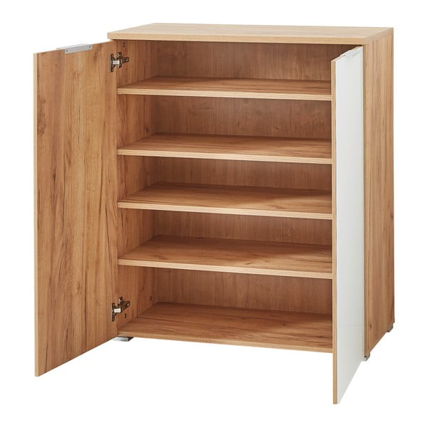 Balts ozolkoka imitācijas apavu plaukts Telde – Germania-image-3