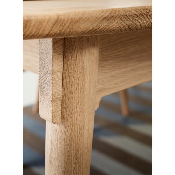 Dabīga toņa ozola masīvkoka izvelkams ēdamgalds 106x184 cm Miro – Hammel Furniture-image-1