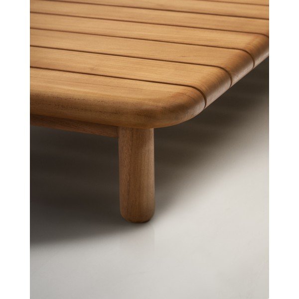 Tīkkoka masīvkoka dārza kafijas galdiņš 70x140 cm Turqueta – Kave Home-image-3