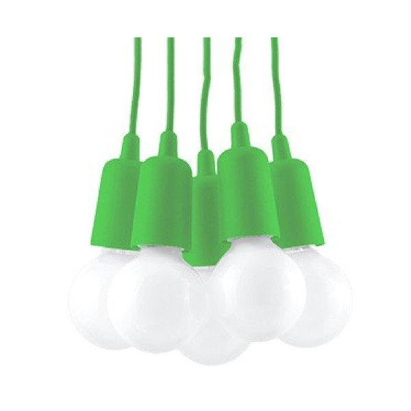 Zaļa piekaramā lampa 25x25 cm Rene – Sollux-image-2