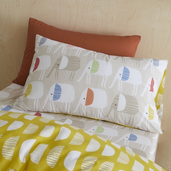 Kokvilnas bērnu gultas veļa 200x135 cm Minbu Elephant – Pineapple Elephant-image-2