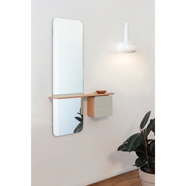 Balta/dabīga toņa priekšnama iekārta ar ozolkoka imitāciju One More Look – UMAGE-image-4