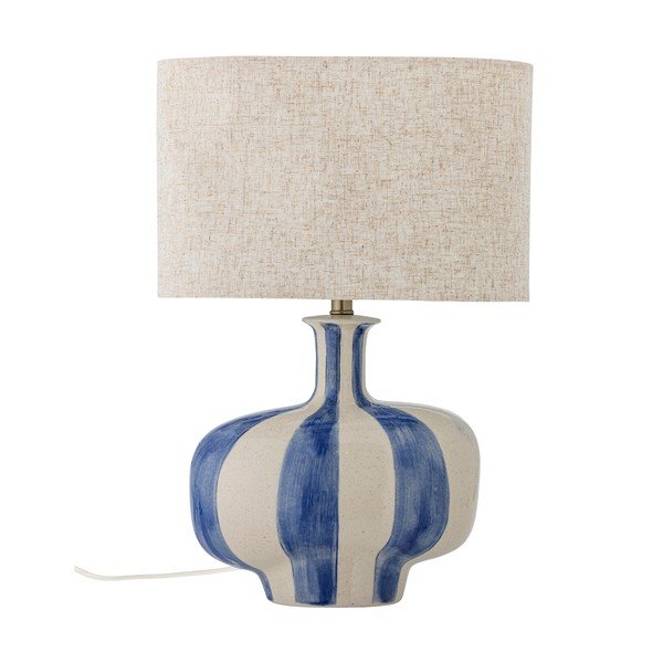 Keramikas galda lampa ar auduma abažūru (augstums 46 cm) Alida – Bloomingville