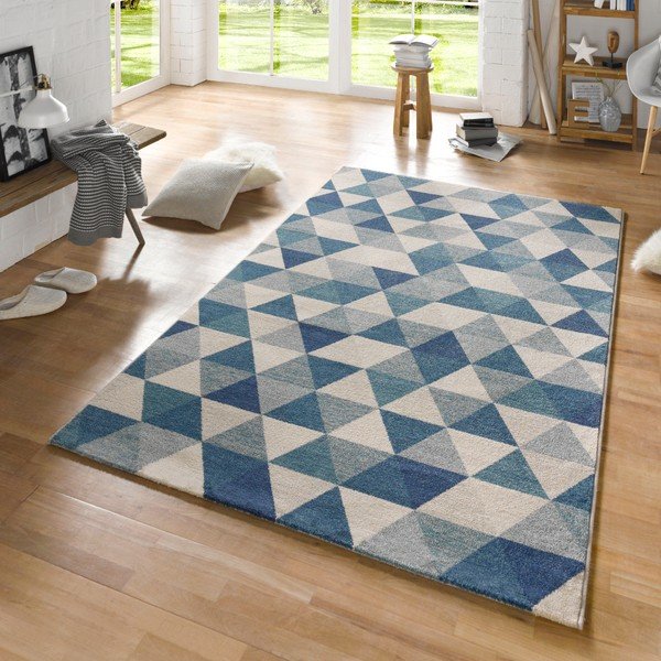 Zils paklājs Mint paklāji Diamond Triangle, 80 x 150 cm-image-1