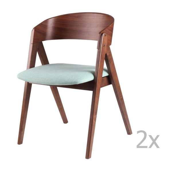 2 piparmētru krāsas ēdamistabas krēslu komplekts sømcasa Rina