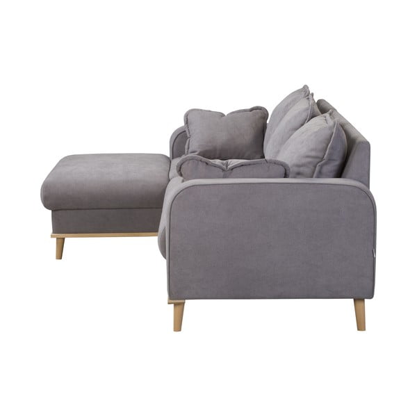 Pelēks stūra dīvāns (kreisais stūris) Beata – Ropez-image-4