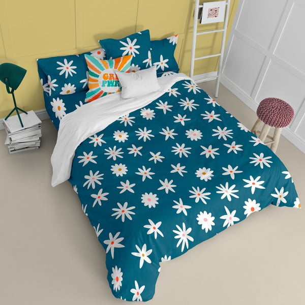 Zils divguļamais segas pārvalks 200x200 cm Margaret – Aware-image-2