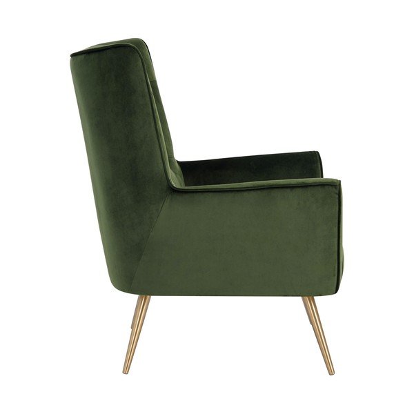 Tumši zaļš samta atzveltnes krēsls Actona Bodiva-image-4