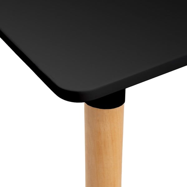 Melns ēdamgalds ar melnu galda virsmu 80x120 cm – Casa Selección-image-1
