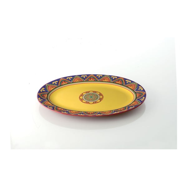 Krāsains keramikas šķīvis Brandani, 37 x 26 cm