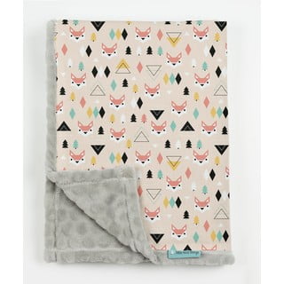 Mikrošķiedras sega bērniem Little Nice Things Foxes, 130 x 170 cm