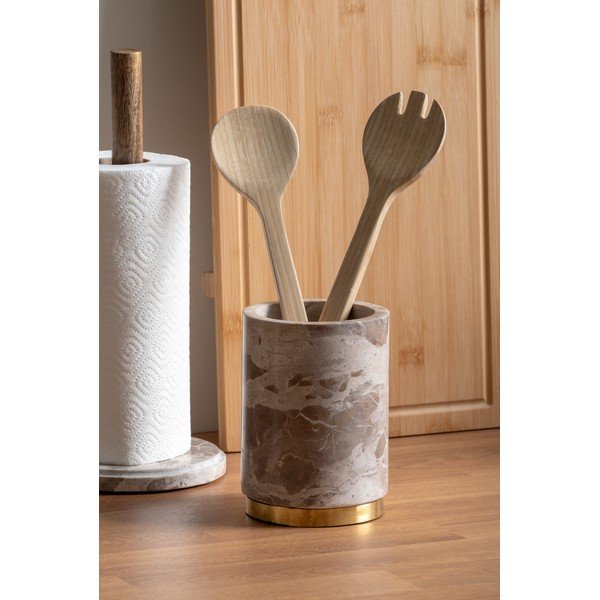 Dabīga toņa koka papīra dvieļu turētājs ø 15 cm    – PT LIVING-image-1