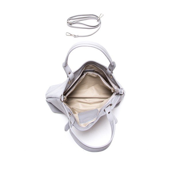 Luisa Vanini ādas rokassoma 1103, pelēka-image-3