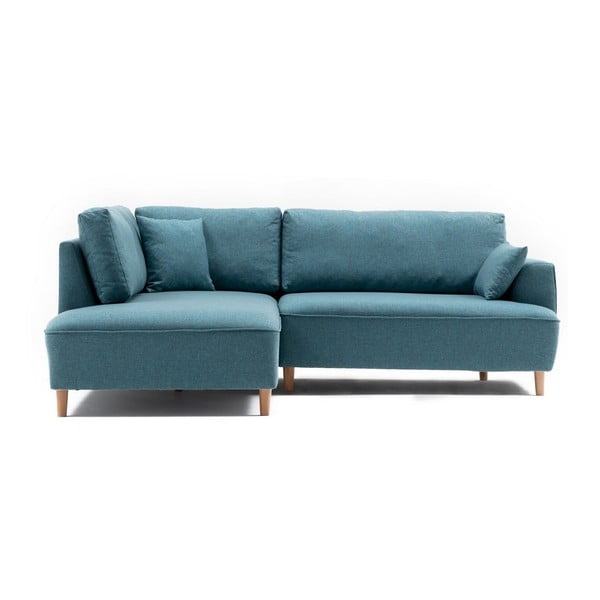 Tuksedo zils stūra dīvāns Felix, kreisais stūris