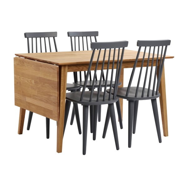 Izvelkams ēdamgalds no ozolkoka Rowico Filippa, 120 x 80 cm-image-4