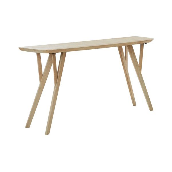 Dabīga toņa mango masīvkoka konsoles galds 44x160 cm Quenza – Light & Living