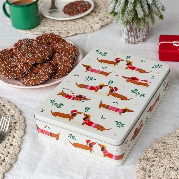 Pārtikas kaste Festive Sausage Dog – Rex London-image-1