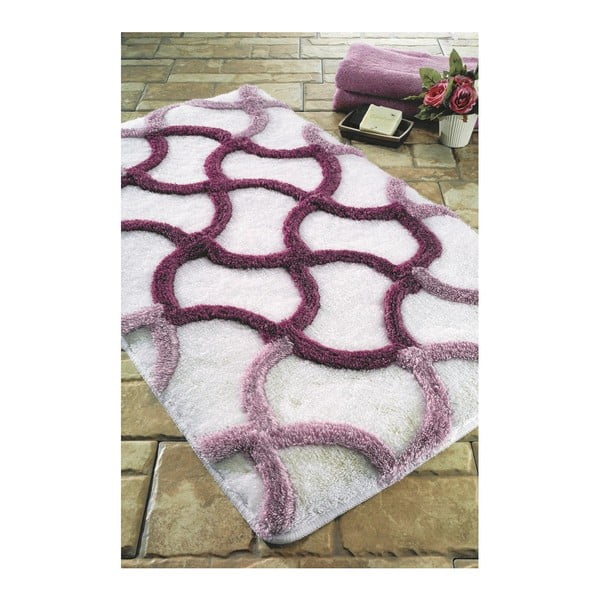 Violets vannas paklājs Confetti Bathmats Hermos, 60 x 100 cm
