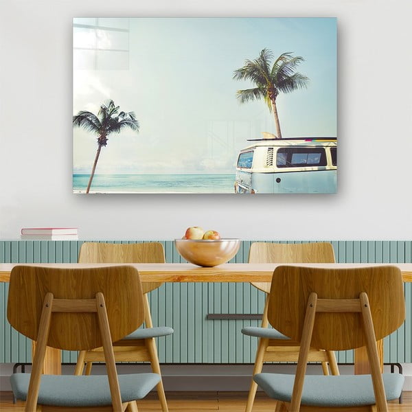 Stikla glezna 100x70 cm Surf Van – Wallity-image-1