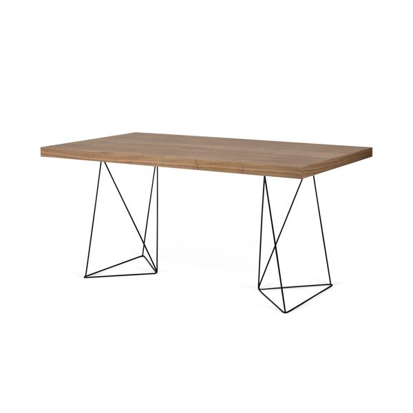 Brūns galds ar melnām kājām TemaHome Multi, 180 x 77 cm-image-2