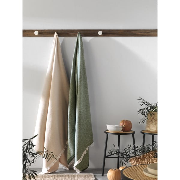 Zils pleds ar kokvilnu Euromant Linen, 140 x 160 cm-image-2