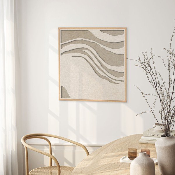 3D glezna ar rāmi/skaņas absorbējoša 62x62 cm Sacred Silence 2 – Malerifabrikken-image-2