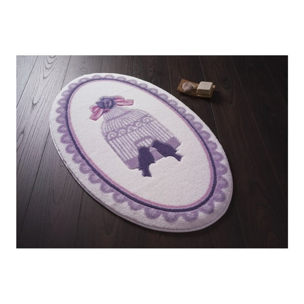 Vannas istabas paklājiņš Confetti Bathmats Birdcage Purple, 66 x 107 cm