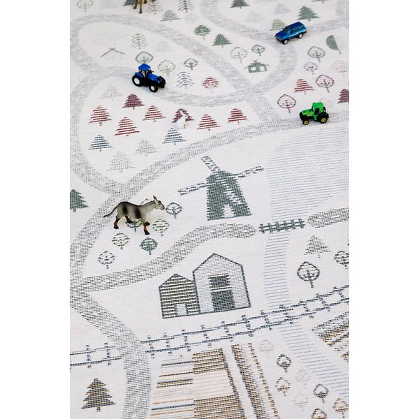 Balts divpusējs bērnu paklājs Narma Ülejõe, 140 x 200 cm-image-3