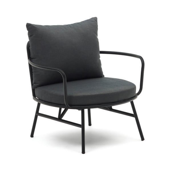 Melns metāla dārza krēsls Bramant – Kave Home