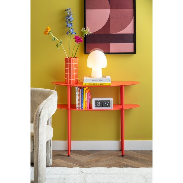 Sarkans metāla konsoles galds 28x90 cm Cool Retro – Leitmotiv-image-1