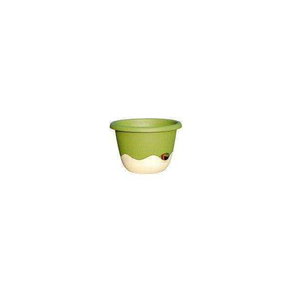 Zaļi baltsiekarināms pašapūdeņojošs puķu pods Plastia Mareta, garums 25 cm-image-1