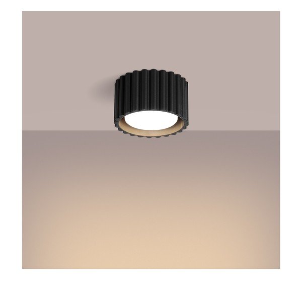 Melna metāla prožektora tipa lampa ø 10 cm Zora – Sollux-image-3