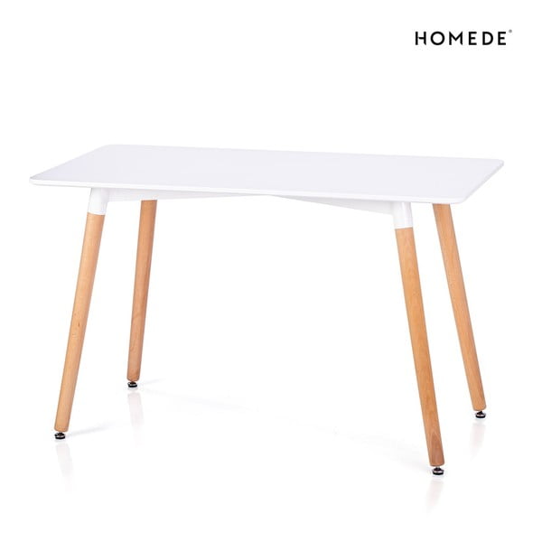Ēdamgalds ar baltu galda virsmu 80x120 cm Elle – Homede