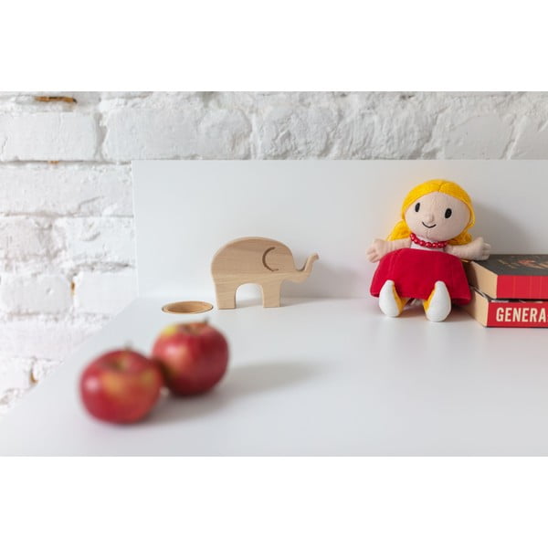 Balts rakstāmgalds ar oša koka pamatni Ragaba Luka, garums 85 cm-image-1