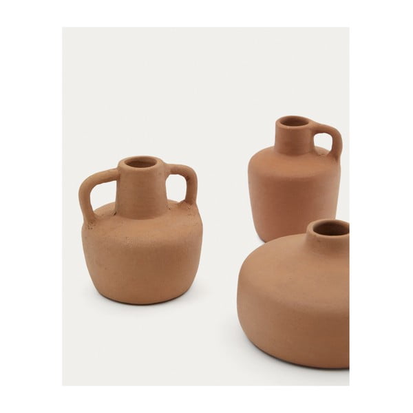 Oranžas terakotas vāzes (3 gab.) (augstums 6 cm) Sofra – Kave Home-image-2