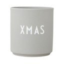 Pelēka porcelāna imitācijas krūze Design Letters Favourite, 0,25 l