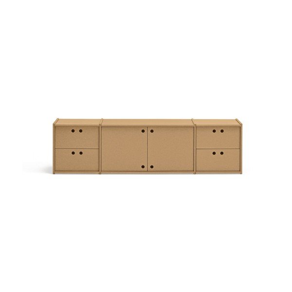 Dabīga toņa TV galdiņš 157x42x40 cm Wally – Teulat