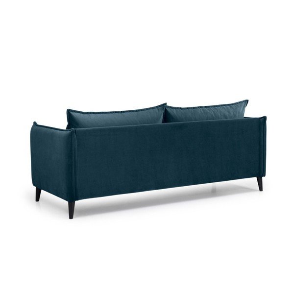 Zils samta dīvāns Scandic Leo, 208 cm-image-3