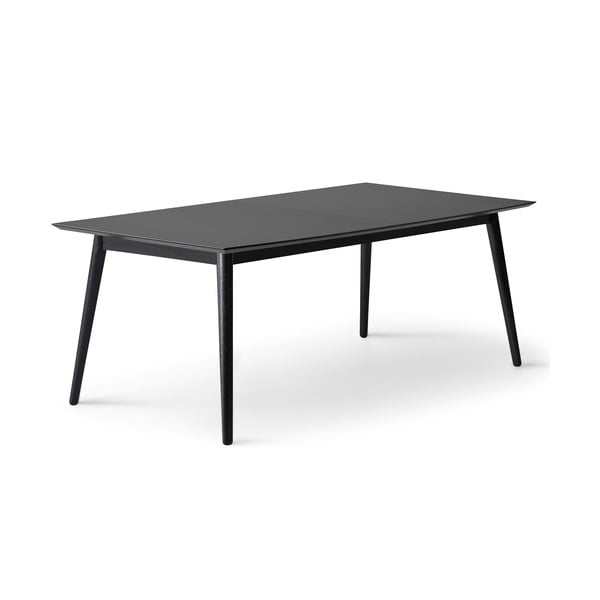 Melns izvelkams ēdamgalds ar melnu galda virsmu 100x210 cm Meza – Hammel Furniture