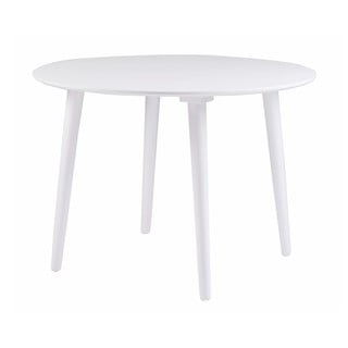Balts ēdamgalds no gumijkoka Rowico Lotte, ⌀ 106 cm