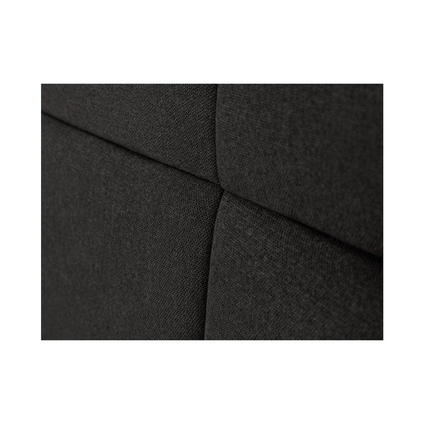 Melns gultas galvgalis Mazzini Sofas Barletta, 140 x 120 cm-image-2