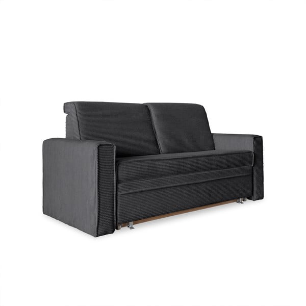 Tumši pelēks izvelkamais dīvāns 168 cm Lucky Lucy – Miuform