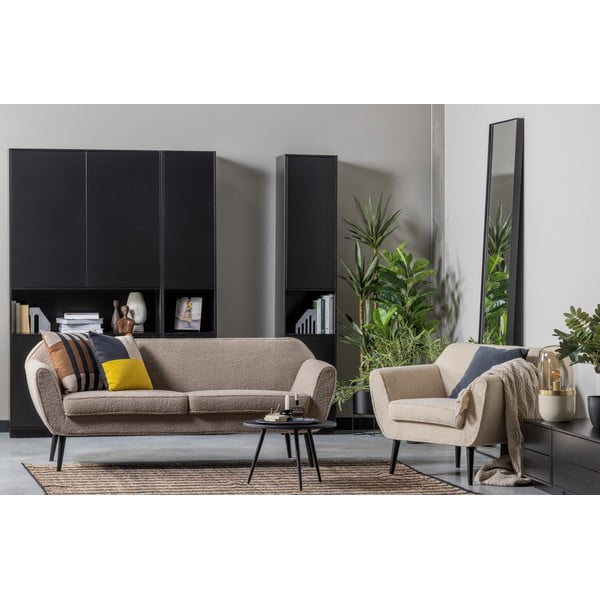 Melns priedes masīvkoka modulārais skapis 40x210 cm Finca – WOOOD-image-1