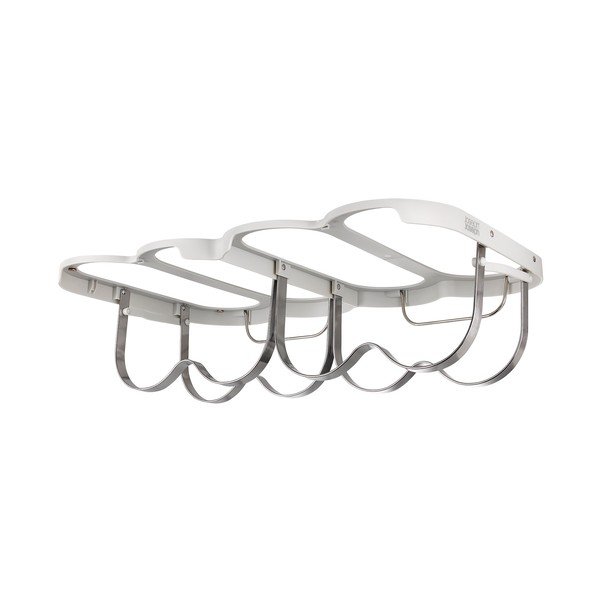 Sudraba krāsas sienas metāla vīna plaukts pudeļu skaits 4 38,5x2x25 cm Cradle – Joseph Joseph