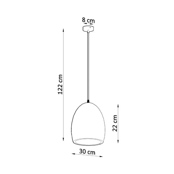Balta piekaramā lampa ar keramikas abažūru ø 30 cm Fonsie – Sollux-image-4