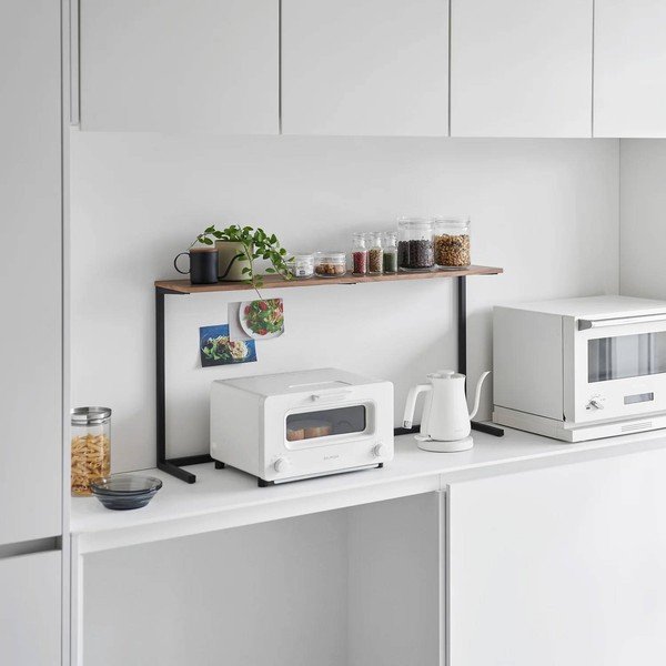 Balts/dabīga toņa koka papildu virtuves plaukts 28,5x8,5 cm Tower – YAMAZAKI-image-1