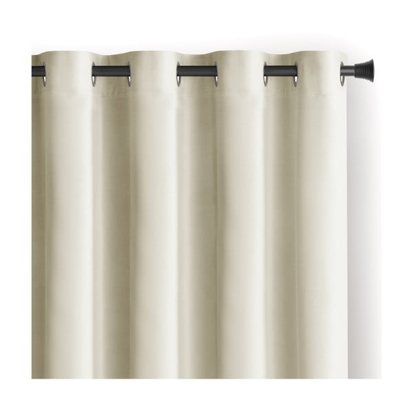 Krēmkrāsas samta daļēji gaismu necaurlaidīgs aizkars 140x245 cm – Restilo