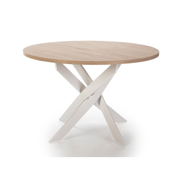 Apaļš ēdamgalds ar ozolkoka imitācijas galda virsmu ø 120 cm Ther – Marckeric