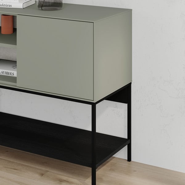 Zaļa/melna kumode 180x80x40 cm Amira – Marckeric-image-4